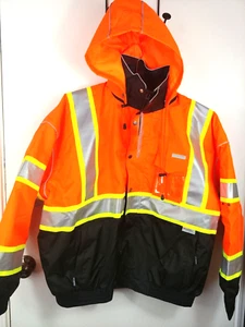 ML Kishigo JS120 Class 3 Orange Premium Bomber Jacket - Picture 1 of 14