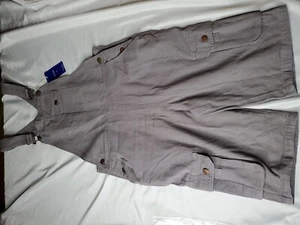 Chouyatou Women's Bib Overall Shorts Size 4 Gray 100% cotton New with Tags - Picture 1 of 11
