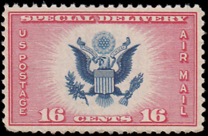 US Stamp #CE2 -1936 16¢ Great Seal, Air Post Spl Delivery EzGrade™ VG/F, MNH OG