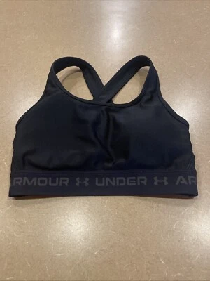 Sujetador deportivo pequeño Under Armour para mujer ropa deportiva compresión espalda cruzada impacto medio Foto 1 de 4