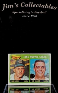 1965 Topps #181 Rookie Stars Don Loun RC Joe McCabe - Picture 1 of 2