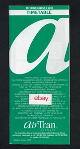 AIR TRAN AIRWAYS SYSTEM FAHRPLAN 8-5-2003 717 ATLANTA HUB - Bild 1 von 1