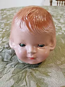 Vtg. Composition PATSY DOLL HEAD ? Sleepy Eyes Molded Hair Approx: 41/2" - Picture 1 of 10