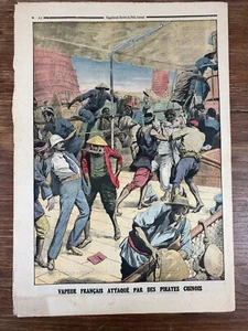 LE PETIT JOURNAL 1913 chine French Boat attack Chinese CHINA PIRATES (Nr 1179) - Picture 1 of 2