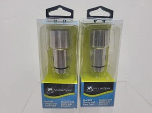 2er-Pack Mobile Spec Dual USB Ladegerät + Auto KFZ Metall Glas Fenster Locher 3,1 Amp - Bild 1 von 2