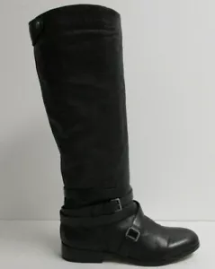 Dolce Vita Size 6 LAILA Black Leather Knee High Riding Boots Womens Shoes - Picture 1 of 12
