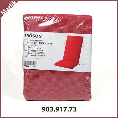 Funda IKEA FROSON para cojín de asiento y respaldo, 45 5/8x17 3/4", Rojo 903.917.73, Nueva Foto 1 de 2