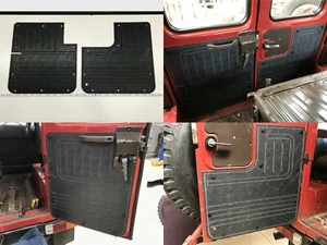 Black ABS Waterproof Barn Doors Fits Toyota Landcruiser FJ40-45 SWB x2 - Picture 1 of 9