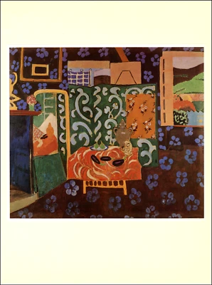 Cuadro de bellas artes Henri Matisse 1972 impresión vintage naturaleza muerta con berenjenas 1911 Foto 1 de 3