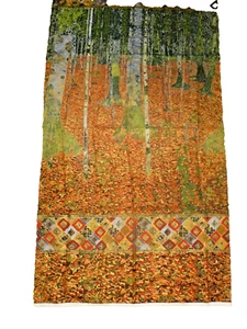 Birch Tree Gustav klimt Kaufman Fabric 1/2 yd - Picture 1 of 4