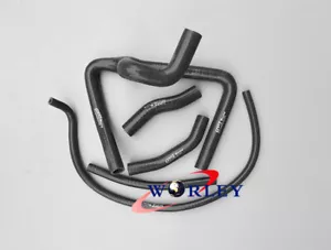 FOR Honda CR250 CR250R 2000 2001 00 01 silicone radiator hose kits BLACK - Foto 1 di 6
