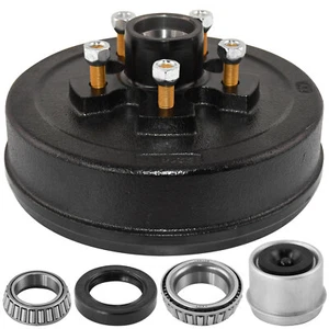 New 10" X 2-1/4" Trailer Brake Hub Drum Kit 6 on 5x4.5" For 3500 lbs-84546K - Picture 1 of 9