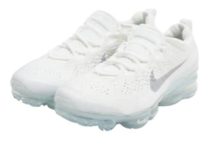NEW Nike Air VaporMax Flyknit All White Women’s Size 7 Sneaker Running Shoes - Picture 1 of 8
