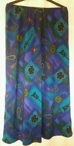Gonna donna Maggie Sweet taglia 18 16 XL stampa prezzemolo viola mix W 36/38" nuova - Foto 1 di 6