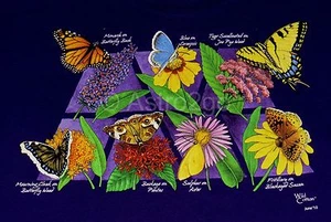 Camiseta NÉCTAR MARIPOSA-Jardín Malezas Flores Hierbas Ciencias de la Naturaleza ¡NUEVA! SOLO 2XL - Imagen 1 de 4
