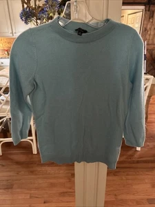 Suéter pequeño Talbots Cashmere Petite Aqua - Imagen 1 de 6