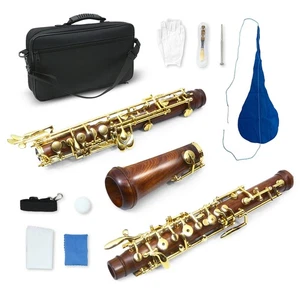 Yinfente Professional Rosewood Oboe C key left F Resonance Golden plated key - Picture 1 of 13