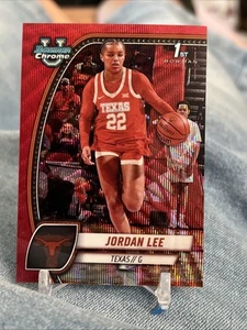 2024-25 Bowman Chrome U Red Wave 07/45 #34 Jordan Lee Texas Longhorns - Picture 1 of 3