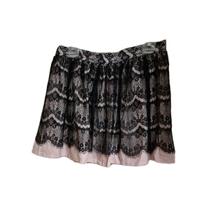 Forever 21 Lace Overlay  Skirt  Pink Black large  - Picture 1 of 5
