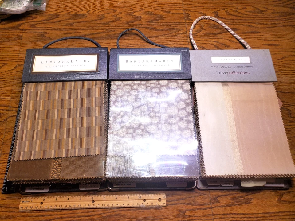 LOT of 3 Kravet Collection Fabric Samples Books Upholstery BARBARA BARRY See Pic - Image 1 of 4