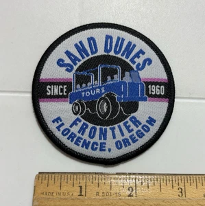 Sand Dunes Frontier Florence Oregon since 1960 Souvenir Round Woven Patch Badge - Picture 1 of 3