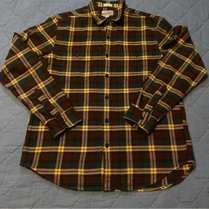 J.Crew Men’s Plaid Flannel Button-Down Shirt Long Sleeve Size Medium - Picture 1 of 4