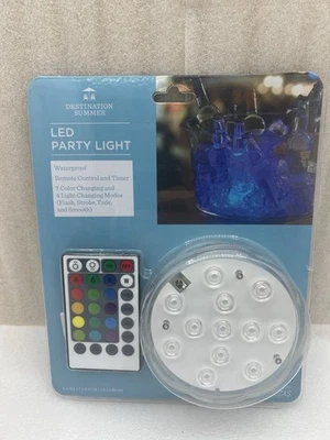 Party Light Waterproof Remote-Control and 7 Color Changing LED Submersible Light - Image 1 of 4