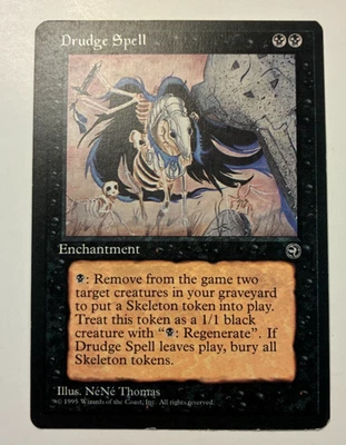 MTG Homelands Drudge Spell  NM Uncommon - Image 1 of 2