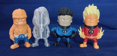 Fantastic Four sold as a group of 4 Miniature Figurines Fantastic Four Marvel F4 - Image 1 of 4