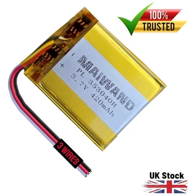 Nextbase 522GW Battery Dash Cam Lithium Li Po UPGRADED Higher Capacity 420 mAh - Image 1 of 3