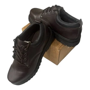 EUC Skechers Shoes Men's 11 Brown Leather Vintage Y2K 90s Chunky Jammers - Picture 1 of 9