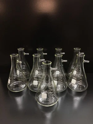 Corning Pyrex Cat No 5340-1L Filtering Flasks 1000mL Sidearm Tubulation 9 PCS - Image 1 of 4