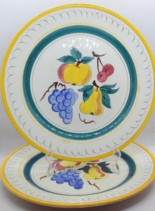Pair of 2 Vintage Stangl Pottery FRUIT Pattern 12" Platters or Chop Plates, MCM - Picture 1 of 7
