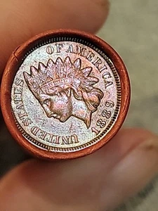 Amazing 🌈 Au/Bu 1889 Indian Head &D Mint Dime Ends Of Lincoln Wheat Penny Roll - Bild 1 von 10