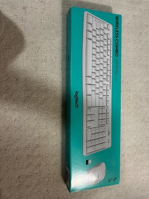 Logitech Wireless Keyboard and Mouse Combo White New In Box - Image 1 of 4
