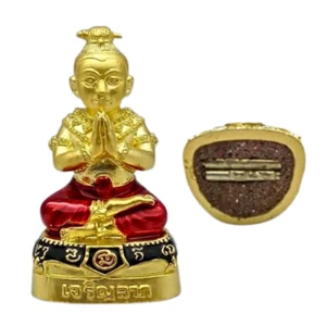 Kuman Thong Amulet Talisman Voodoo Gold Face Power Wealth Lucky Money Aj Subin - Picture 1 of 13