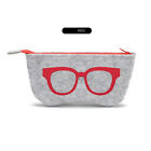 Felt Glasses Case Bag Sunglasses Case Box Portable Soft Zipper Glasses Protec'zk