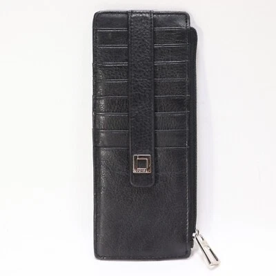 Cartera Tarjetero Cuero Lodis Julia Negra Guijarro 8 Tarjetas Identificación Efectivo Tono Plateado Foto 1 de 4