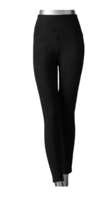 Simply Vera Wang Womens Black High Rise Faux Suede Pull On Leggings Sz XL New - Image 1 of 4