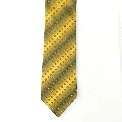 Corbata de cuello HOMBRE DE HOY amarilla negra moderna clásica geométrica hecha en ITALIA Foto 1 de 4