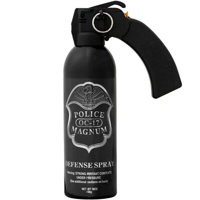 Spray de pimienta POLICE MAGNUM 16 onzas empuñadura de pistola antidisturbios seguridad para oficina en el hogar Foto 1 de 4