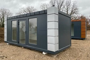 Bürocontainer Wohncontainer Gartenhaus Büro Gartenlaube Bungalow Tiny House -neu - Bild 1 von 12