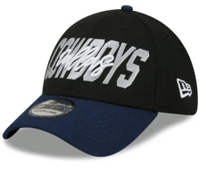 Dallas Cowboys New Era Black/Navy 2022 NFL Draft 39THIRTY Large/XL Flex Hat - Picture 1 of 5