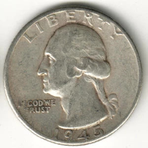 USA - 1945P - Washington ¼ $ - Silver Eagle - no mint mark - #12367RG - Picture 1 of 2