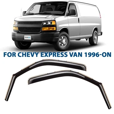 Protectores de lluvia viseras de ventilación pantalla para Chevy Express 1996-2025 IMPERMEABLE Foto 1 de 4