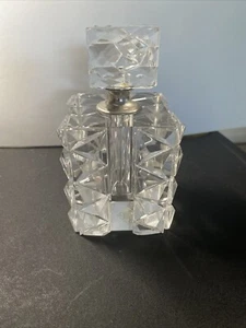 Shannon Irish Crystal Faceted Cut Heavy Perfume Bottle 5" X 3" - Picture 1 of 3