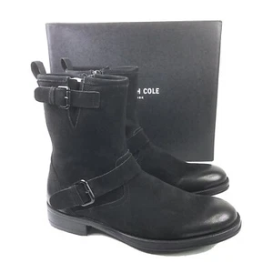 Kenneth Cole New York Men's Hugh C Leather Moto Boots New In The Box - Picture 1 of 10