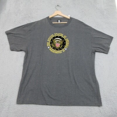 Camisa Joes USA Washington DC Hombres 2XL Gris Negro Terciopelo Bordado Eagle Patriot Foto 1 de 4