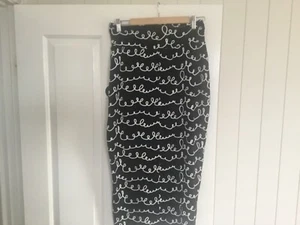 Lou Lou Squiggle Lined skirt M/L Black&White BNWT - Picture 1 of 6