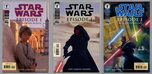 STAR WARS EPISODIO 1 AMENAZA FANTASMA #2 Y #3 FOTO #4 PORTADA DE ARTE 1ER DARTH MAUL BIEN - Imagen 1 de 4